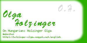 olga holzinger business card